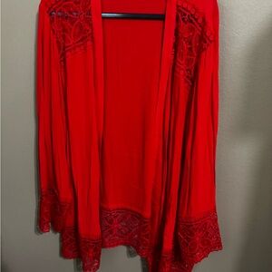 Kim Rogers Vibrant Red Cardigan